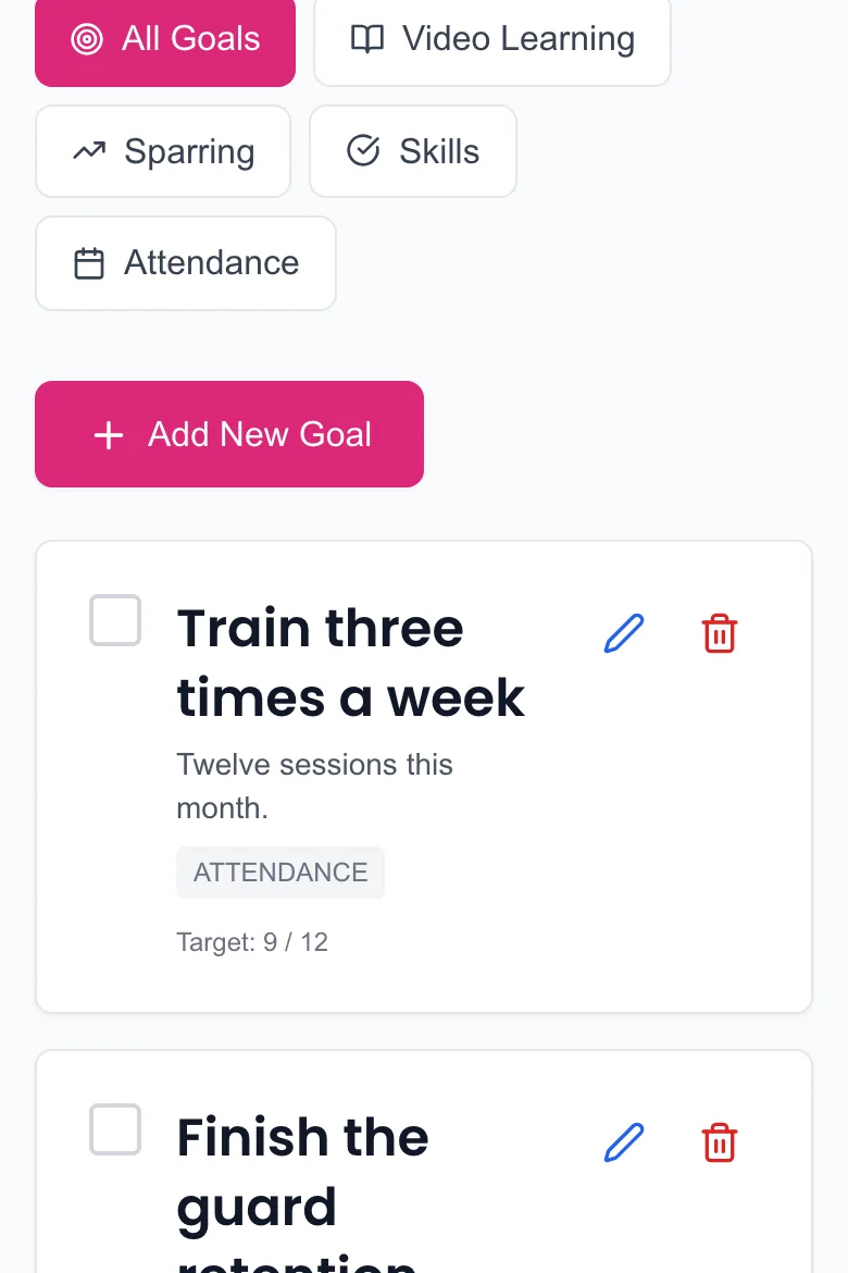 Goals you can tick off